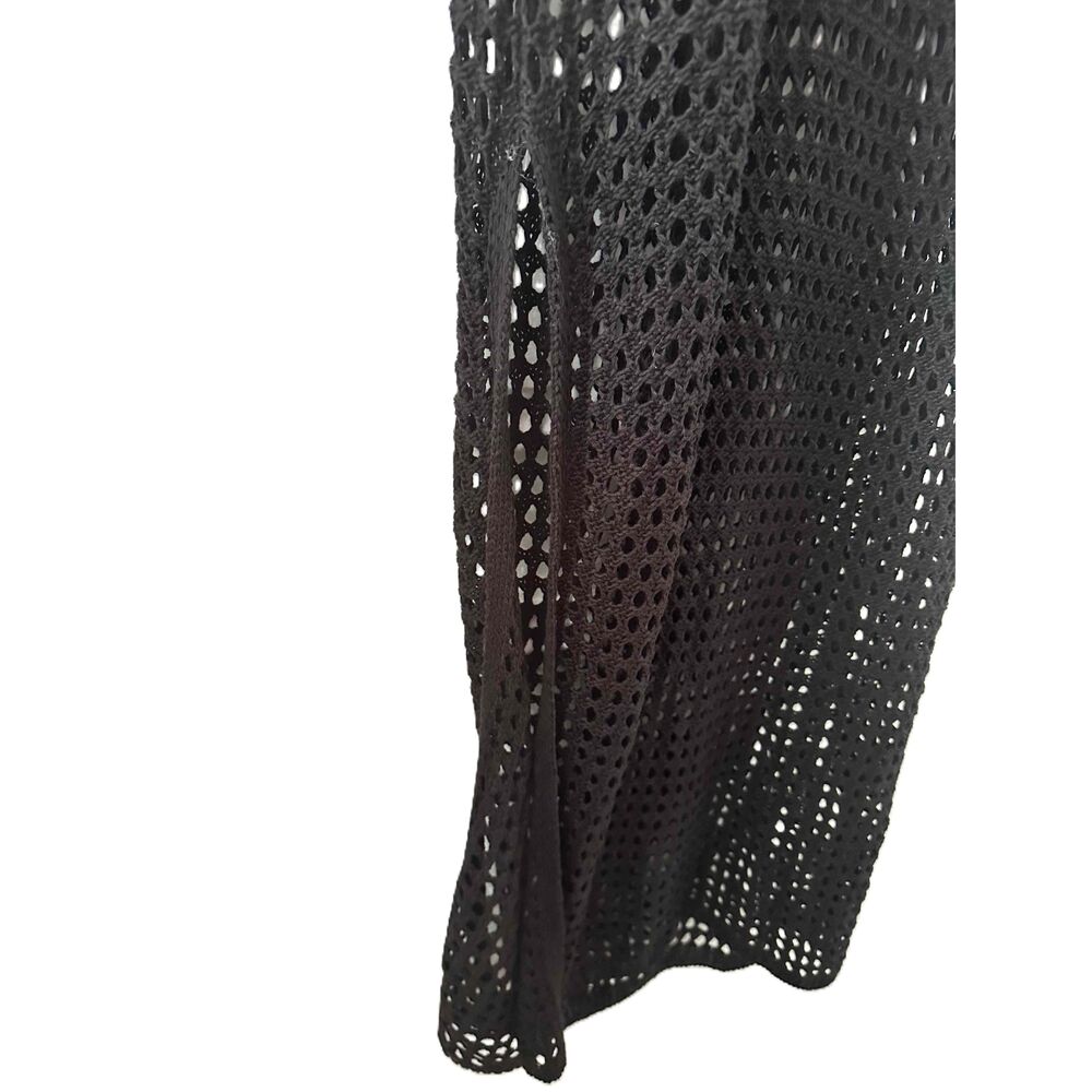 NWT Shade And Shore Dress Womens Size XL Black Sleeveless Mesh V Neck Swim Cover - Picture 9 of 10